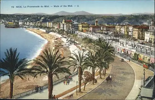 ww72092 Nice Alpes Maritimes Nice Promenade Midi * Kategorie. Nice Alte Ansichtskarten