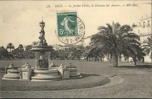 ww72099 Nice Alpes Maritimes Nice Jardin Public Fontaine Amours x Kategorie. Nice Alte Ansichtskarten