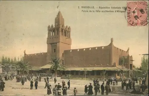 ww72241 Marseille Marseille Exposition Coloniale Palais Cote Occidentale d'Afrique x Kategorie. Marseille Alte Ansichtskarten