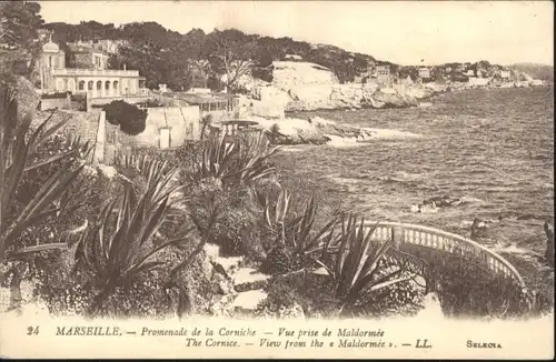 ww72278 Marseille Marseille Promenade Corniche Maldormee * Kategorie. Marseille Alte Ansichtskarten