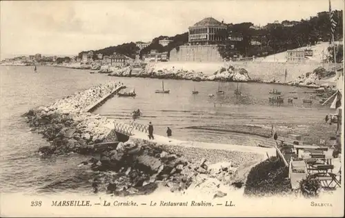 ww72280 Marseille Marseille Corniche Restaurant Roubion * Kategorie. Marseille Alte Ansichtskarten