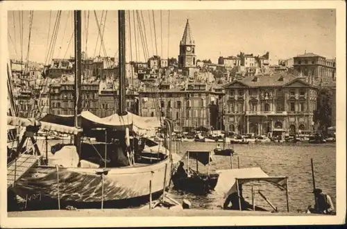 ww72286 Marseille Marseille Port Hotel de Ville x Kategorie. Marseille Alte Ansichtskarten