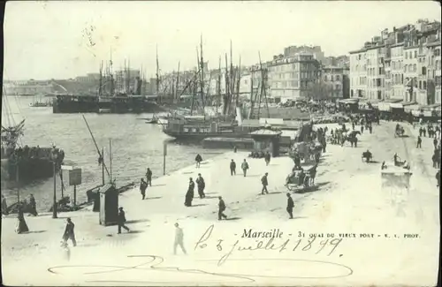 ww72295 Marseille Marseille Quai Port x Kategorie. Marseille Alte Ansichtskarten