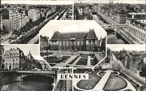 Rennes Quai Vilaine Palais Justice Porst Jardins Saint-Georges x