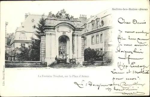 Salins-les-Bains Jura Fontaine Truchot Place Armes x