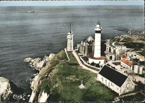 Pointe Saint-Mathieu Phare Leuchtturm Abbaye Fliegeraufnahme *