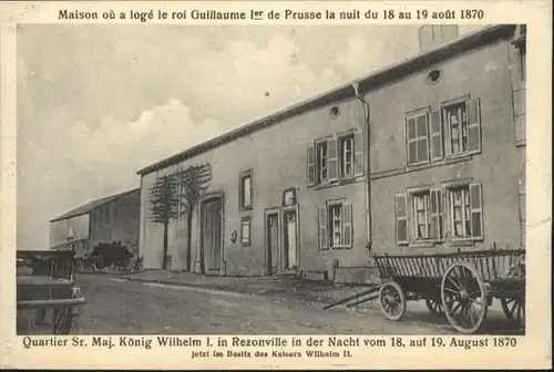Rezonville Quartier Koenig Wilhelm I. Maison *