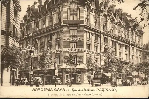 Paris Rue des Italiens Academia Gaya Boulevard *