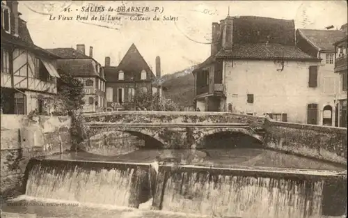 Salies-de-Bearn Pont Lune Cascade Saleys x
