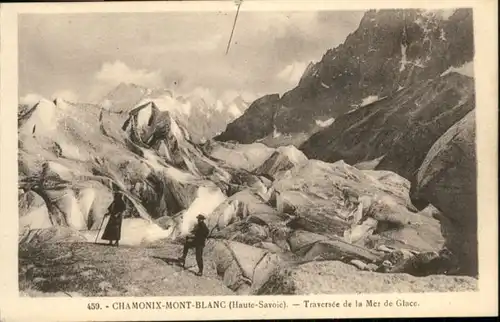 Chamonix-Mont-Blanc Traversee Mer Glace Gletscher *