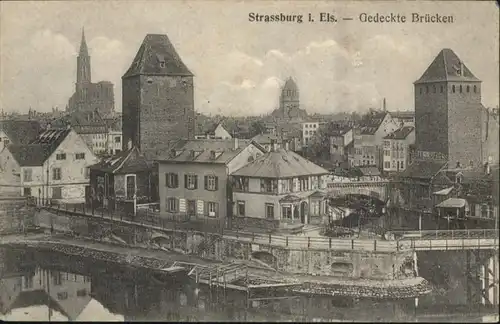 Strasbourg Alsace Strassburg Elsass Gedeckte Bruecke *