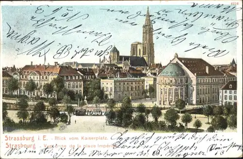 Strasbourg Alsace Strassburg Elsass Strassenbahn Strasbourg Kaiserplatz Place Imperial x