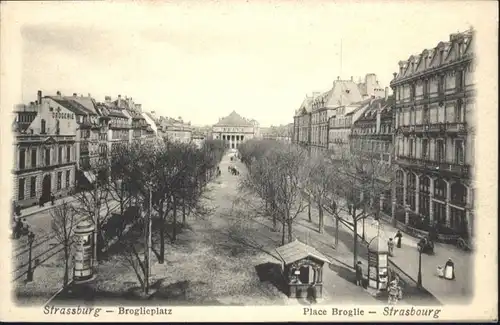 Strasbourg Alsace Strassburg Elsass Strasbourg Litfasssaeule Broglieplatz Place Broglie *
