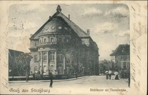 Strasbourg Alsace Strassburg Elsass Stadttheater Theaterbruecke x