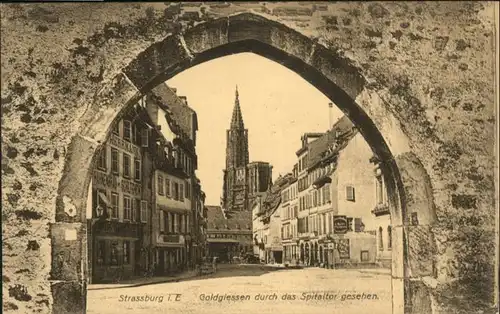 Strasbourg Alsace Strassburg Elsass Goldgiessen Spitaltor *