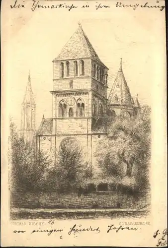 Strasbourg Alsace Strassburg Elsass Thomaskirche x