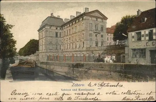 Zabern Saverne Zabern Schloss Kanalpartie x / Saverne /Arrond. de Saverne