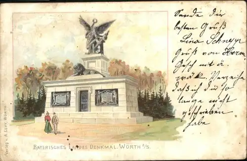 Woerth Elsass Bayerisches Landes Denkmal  x