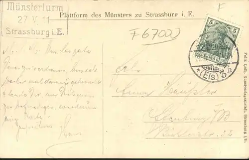 Strasbourg Alsace Strassburg Elsass [Handschriftlich] x