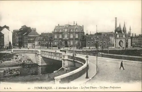 Dunkerque Avenue Gare Pont Thiers Sous Prefecture Bruecke *