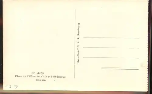 Arles Bouches-du-Rhone Arles Place de l'Hotel de Ville l'Obelisque Romain * / Arles /Arrond. d Arles