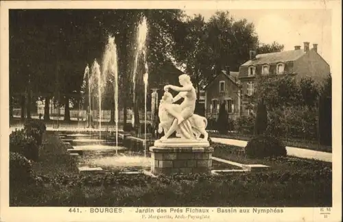 Bourges Jardin Pres Fichaux Bassin Nympheas *