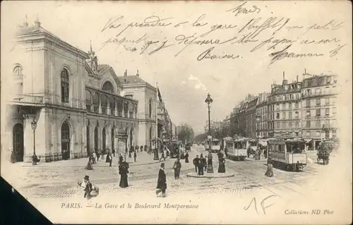 Paris Boulevard Montparnasse Strassenbahn x