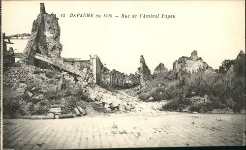 Bapaume Rue Amiral Payen Zerstoerung *