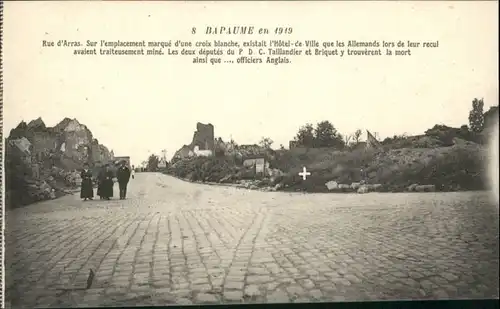 Bapaume Rue Arras Zerstoerung *