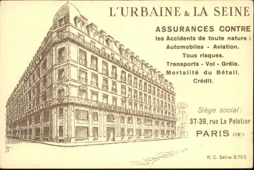 Paris l'Urbaine & la Seine  Rue le Peletier *