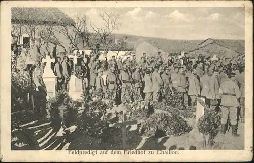 Chaillon Friedhof Predigt Soldaten x