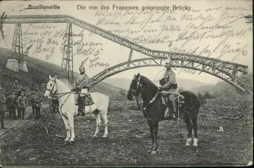Bouillonville Pferd Soldat Bruecke Zerstoerung x