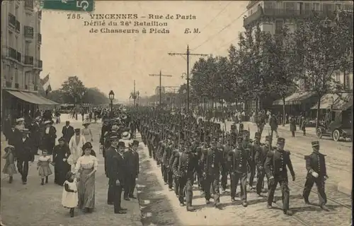 Vincennes Rue Paris Bataillon Soldaten x