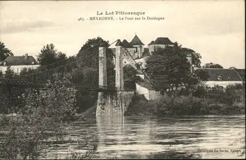 Meyronne Pont Dordogne Bruecke *