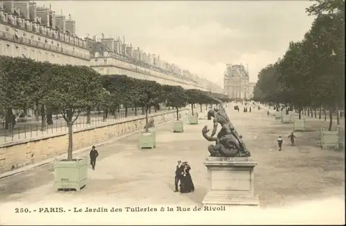 Paris Jardin Tuileries Rue Rivoli *