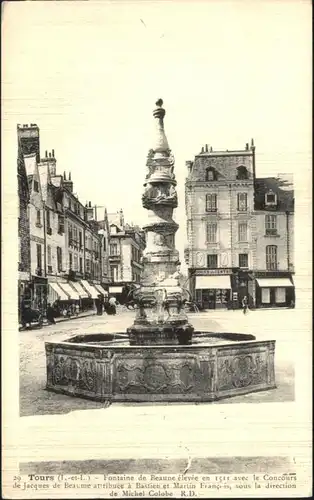 Tours Fontaine Beaune Brunnen *