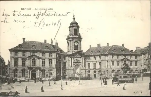 Rennes Hotel Ville Strassenbahn x