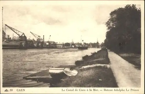 Caen Canal Bateau Adolphe Prince *