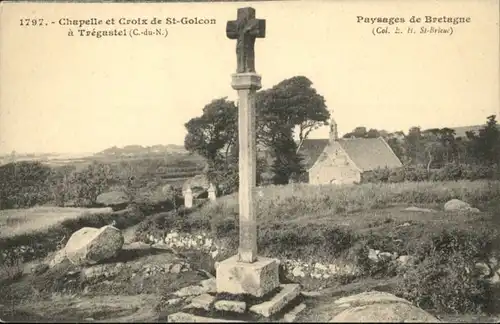Tregastel Chapelle Croix de St-Golcon *