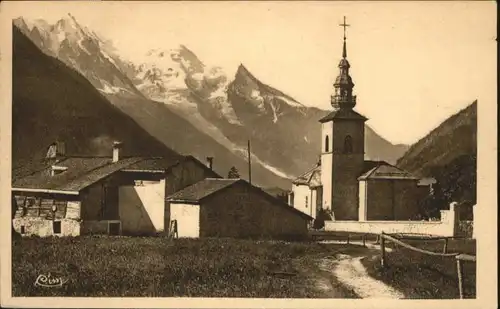 Argentiere Haute-Savoie Eglise le Mont Blanc x