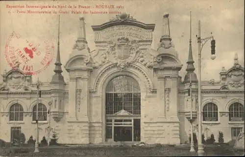 Roubaix Porte Monumentale du Grand Palais des Industrie textiles x