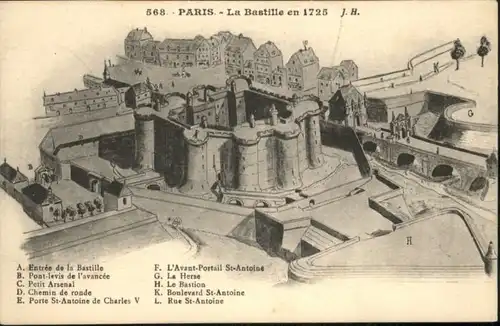 Paris La Bastille en 1725 *