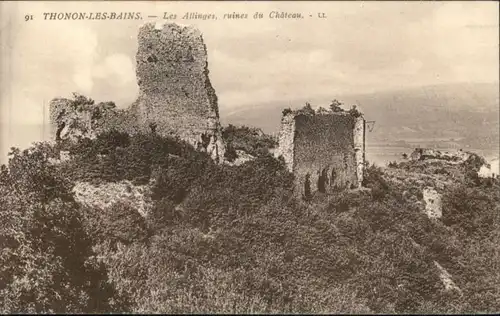 Thonon-les-Bains Les Allinges Ruines du Chateau x