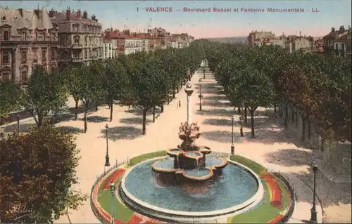 Valence Boulevard Bancel Fontaine Monumentale x