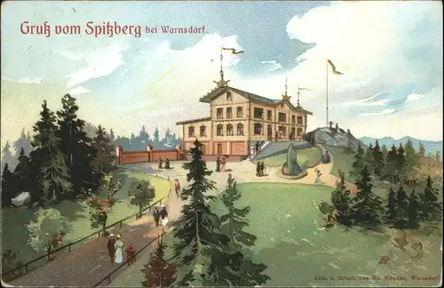 Warnsdorf Varnsdorf Warnsdorf Spitzberg Litho x / Varnsdorf /Decin