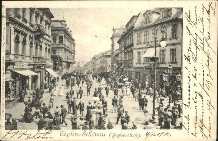 AK / Ansichtskarte Teplitz Schoenau_Sudetenland_Bad Blick von