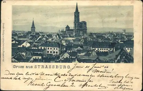 Strasbourg Alsace Strassburg Elsass Litho x