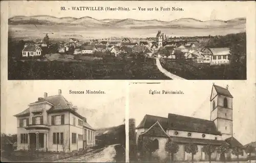 Wattwiller Haut-Rhin Foret Noire Sources Minerales Eglise x