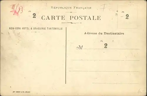 wx38849 Nice Alpes Maritimes Nice New-York-Hotel Brasserie Restaurant Tantonville * Kategorie. Nice Alte Ansichtskarten