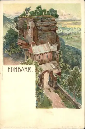 Hohbarr Burg Kuenstler F. Hoch *